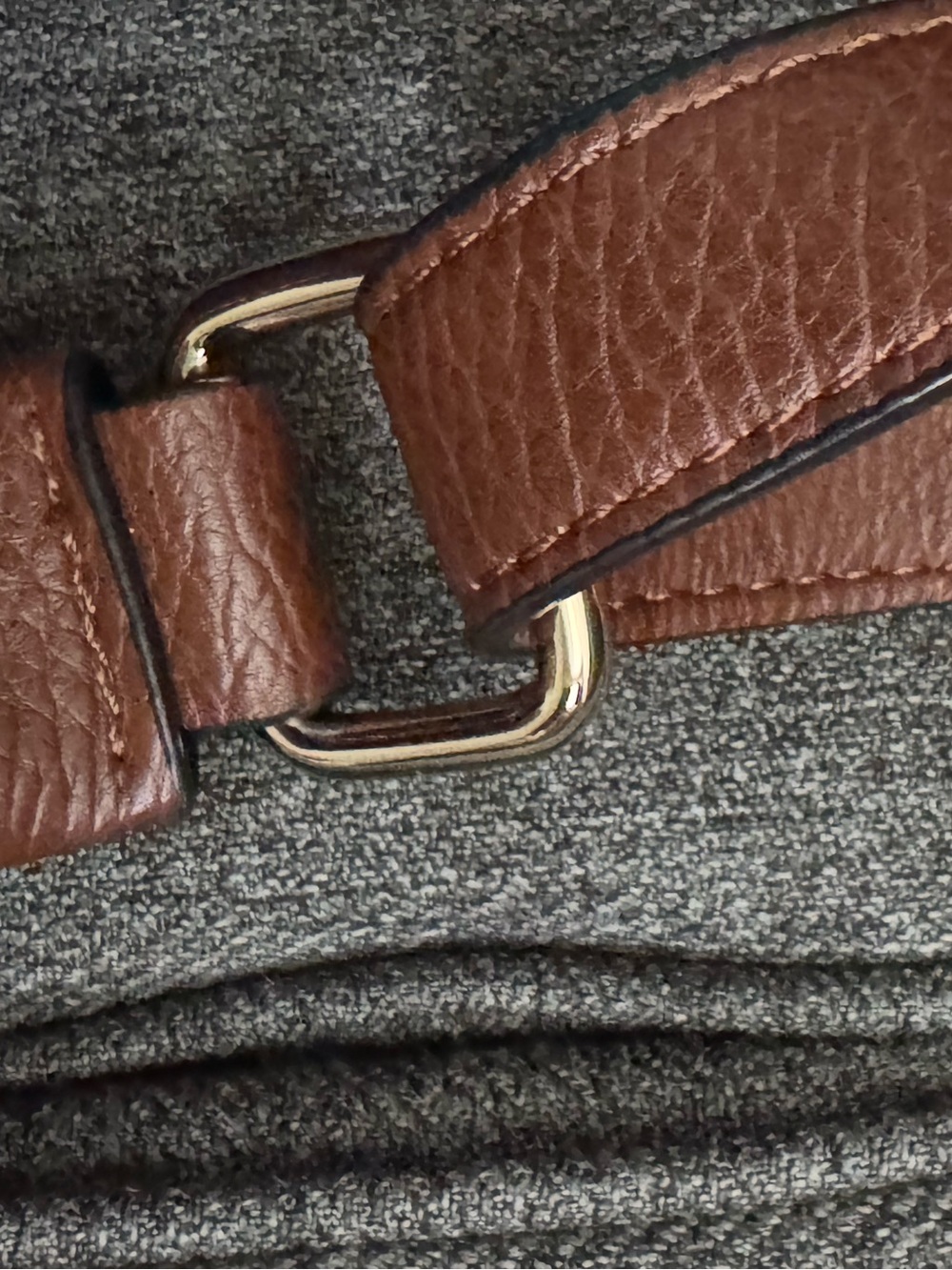 Poppy & Peonies Sidekick chestnut Brown Pebbled Leather Crossbody Bag - Picture 10 of 15